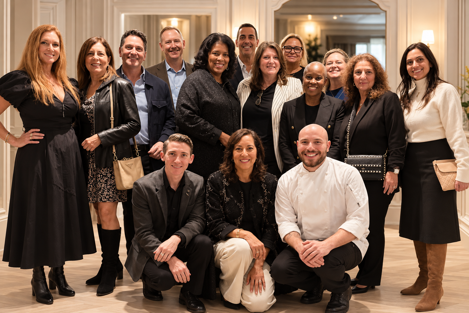 Elegant Group Portrait at an Upscale Gathering
