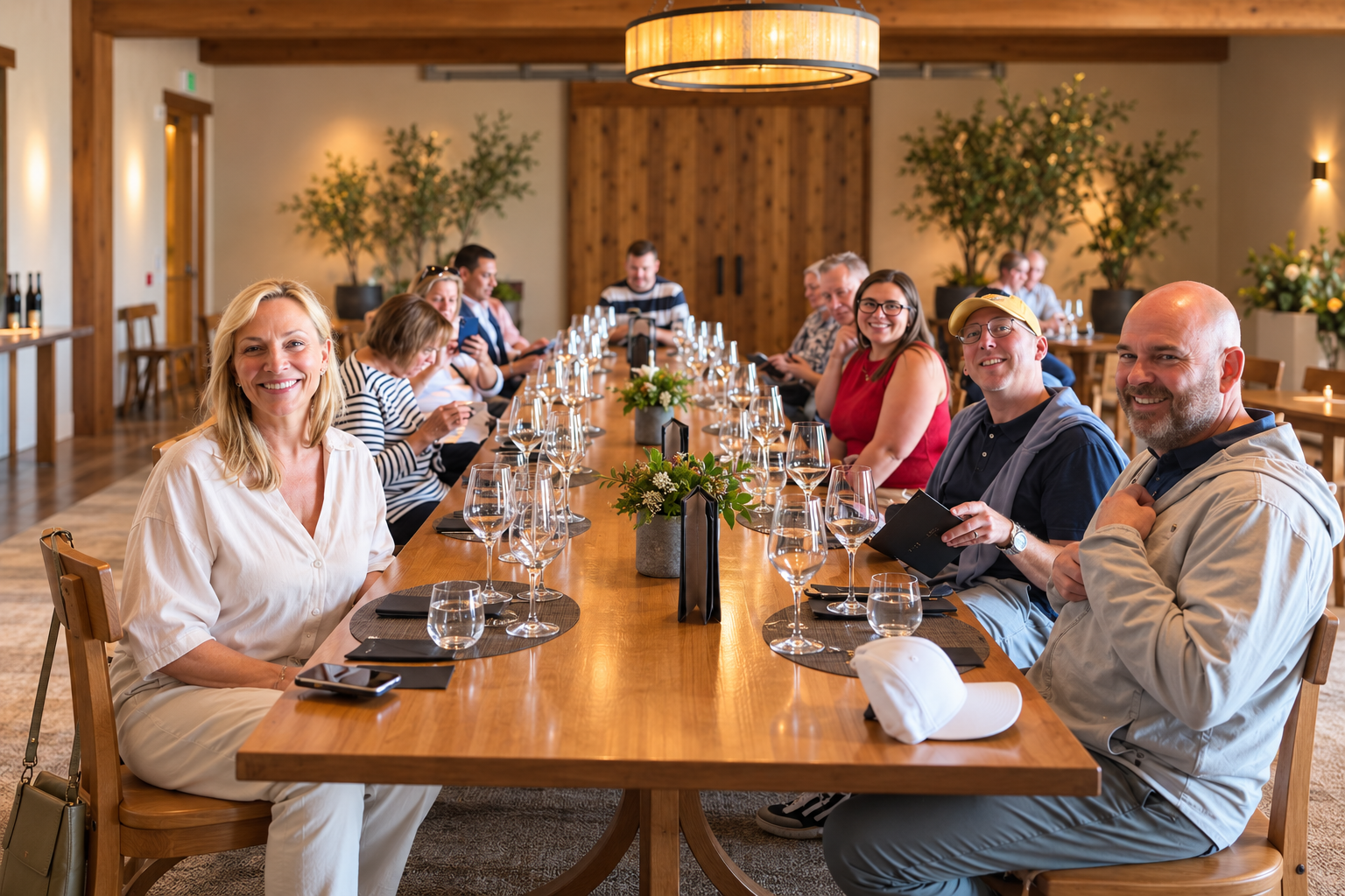 Warm Winery Tasting Table Gathering